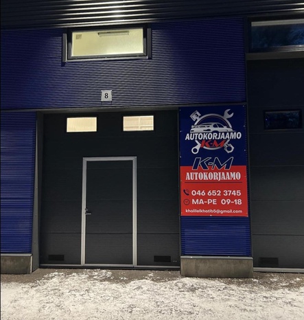 Kuva autohuoltoliikkeestä K-M Autokorjaamo Espoo